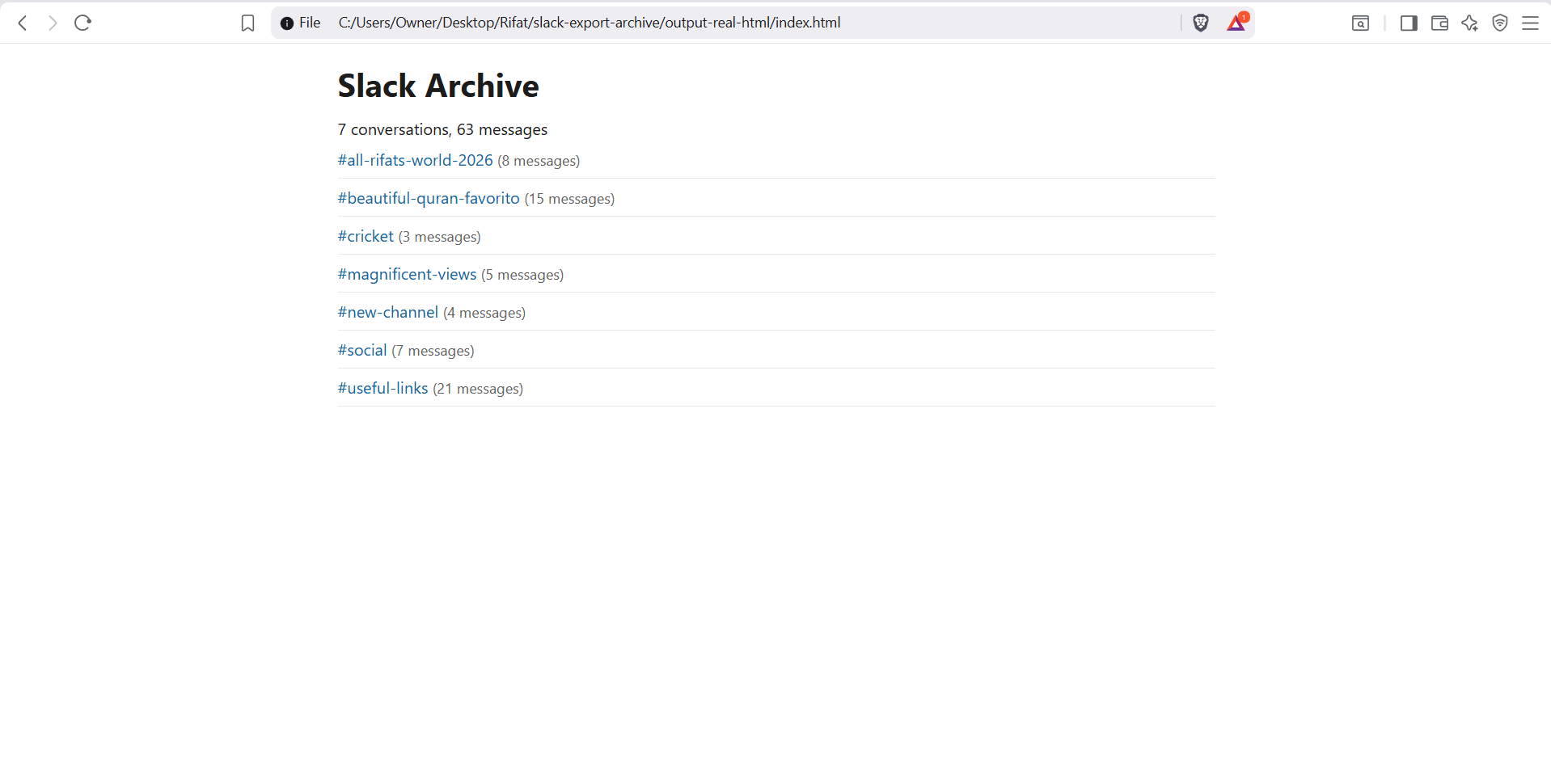 Search results and conversation view
